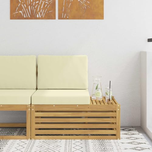 Unités de sofa sectionnel d'extérieur blanc en bois flexible moderne - 3
