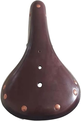 Vista 26 de UNISTRENGH Sillín de bicicleta retro Sillín de bicicleta de línea clásica Sillín de cuero Sillín de trekking/Touring Sillín de bicicleta de cuero