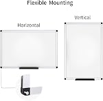 VIZ-PRO Tableau blanc magnétique / tableau d'effacement sec, 36 X 24 Cuisses, y compris 1 Effacement & 2 Marqueurs & 4 Aimants