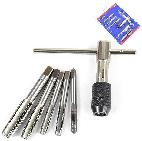 9pcs Metric Tap Wrench Drill Set, M3-M12 Hand Tapping Tools for Screw Threads, Twist Drill Bits, Ideal for DIY and Professional Use, Durable and Precise