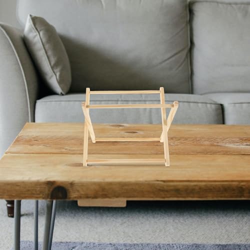 Beavorty Estante de Macramé DIY para Hacer Tú Mismo, Revistero Artesanal Marco de Madera Rústica, Soporte de Almacenamiento Decorativo para Libros y Accesorios, Adecuado para Hogar - imagen 8