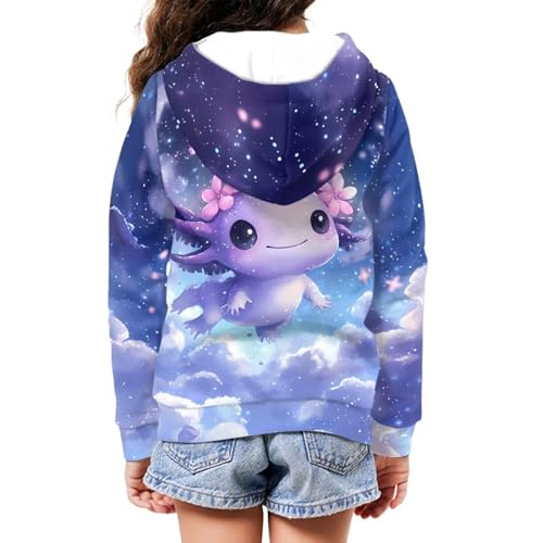 Girls Zip Up Hoodies with Pockets Kids Cute Long Sleeve Sweatshirts for School/Home/Sports 6-16Y3