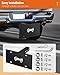 Trailer Hitch License Plate Holder Bracket, Compatible 2” Hitch Receivers, Metal Universal License Plate Mount, No Drilling Required, Suitable for Trucks/SUV/RV