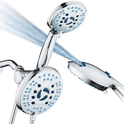 AquaCare AS-SEEN-ON-TV High Pressure 50-mode Rain & Handheld 3-way Shower Head Combo - Anti-clog Nozzles/Tub, Tile & Pet Power Wash/Extra Long 6 ft. Stainless Steel Hose/All Chrome Finish AquaCare AS-SEEN-ON-TV High Pressure 50-mode Rain & Handheld 3-way Shower Head Combo - Anti-clog Nozzles/Tub, Tile & Pet Power Wash/Extra Long 6 ft. Stainless Steel Hose/All Chrome Finish