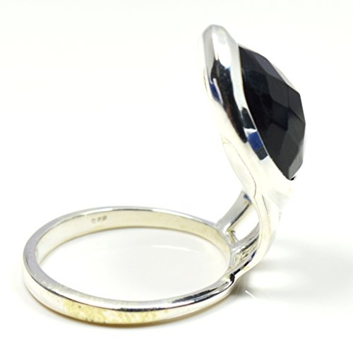 Bague en argent et onyx véritable, le cadeau idéal et élégant pour marquer un moment unique
