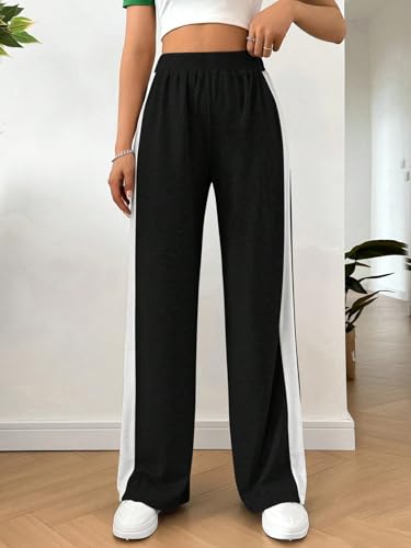 Image of dockstreet Loose fit Open Bottom Joggers /Loose fit, Trouser stylelowers /Cute Style, Relaxed Casual Lounge Pants for Women