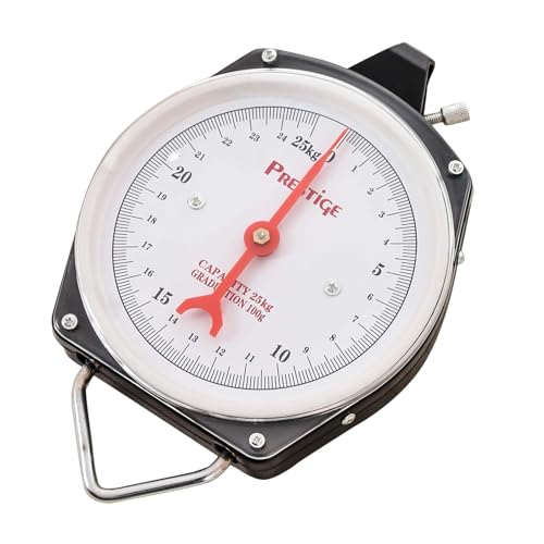 PRESTIGE Dial Style Industrial Commercial,Hook type, Hanging Weighing Scale, Capacity 25 kg,(BLACK)
