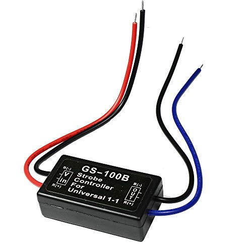 HUIQIAODS GS-100B Flash Strobe Controller Car Flasher Module for Brake Light Tail Stop Light 12V