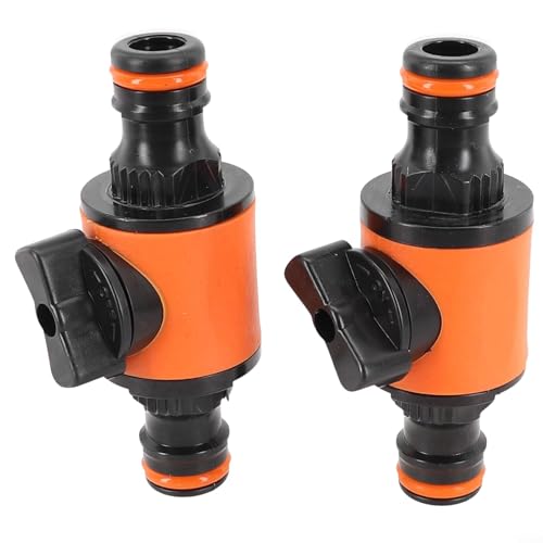 2 Piece Inline Garden Hose Coupler with Shut Off Valve for Lawn Irrigation Agriculture Car Washing and Villa Outdoor Water Distribution - Image 2
