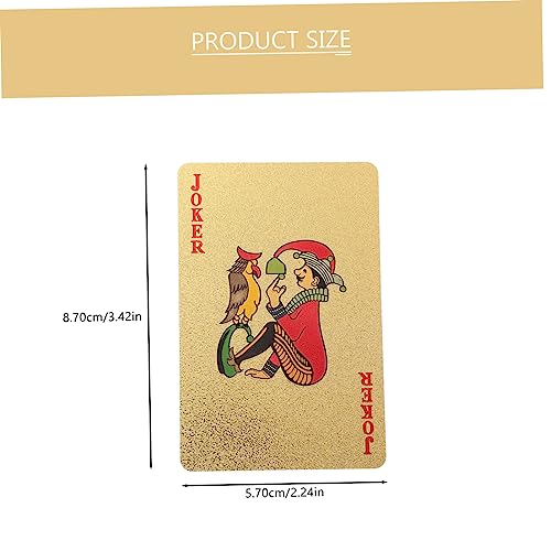 ibasenice 3stücke Goldene PVC Pokerkarten Wasserdichtes Langlebiges Kartenspiel Für Partys Und Für Bridge Poker Und Spieleabende Karten – Bild 8