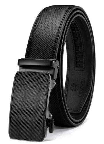 Image of CHAOREN Leather Ratchet Belt men 1 3 /8 inch | For Dress Pants - Micro Adjustable Belt Fit Everywhere