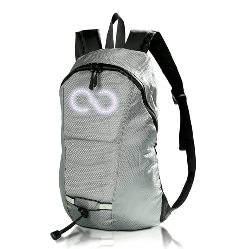 kaiop Mochila De Viaje Con Iluminación,Mochila Luminosa Dinámica Para Viaje | Gran Capacidad Ciclismo Acampada Senderismo Deporte Escuela Actividades