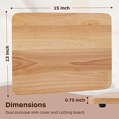 Image of TonGass RV Sink Cover with Adjustable Rubber Feet, Camping Cutting Board
