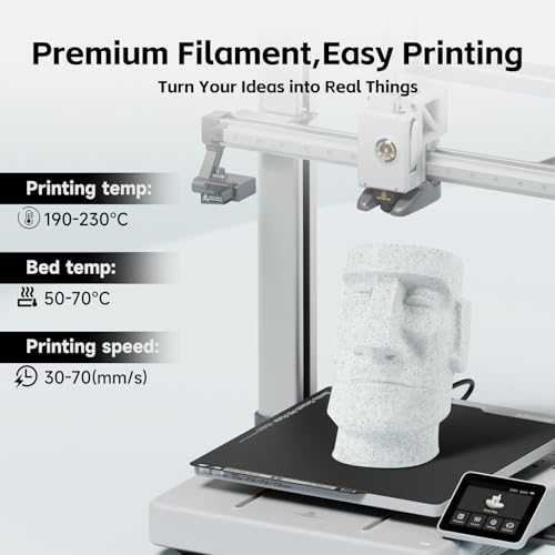 Image of Kingroon Marble PLA Filament 1.75mm, 1kg Spool (2.2lbs), Dimensional Accuracy + /- 0.03mm, Vibrant Color 3D Printer Filament, Fits for Most FDM 3D Printers
