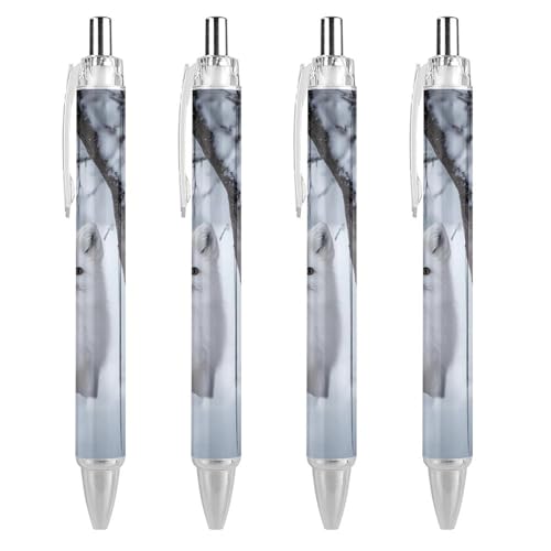 Bolígrafo de punta fina de 0,5 mm White Fox: escritura fluida y secado rápido, 4 unidades