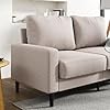Zinus Colton Divano Loveseat - Divano a tre posti 195 x 88 x 83 cm - Design contemporaneo - Arredamento per il soggiorno - Beige #2