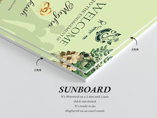 Theme My Party Custom Indian Engagement Ceremony Welcome Sign Board - Personalized Pre Wedding Wedding Sign Board – Ceremony Welcome Sign for Decoration