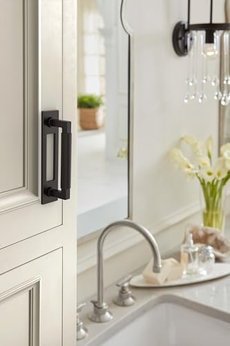 Image of Amerock Medora 3-3 /4 inch Oil-Rubbed Bronze Backplate | Decorative zinc cabinet hardware backplate designed to complement knobs and pulls while protecting cabinet surfaces
