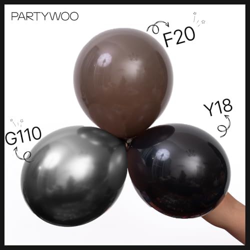 PartyWoo Black Balloons 145 pcs Different Sizes of 18 12 10 5 Inch Black Balloons Arch Kit Garland for Baby Shower Birthday Graduation Casino Gaming Anniversary Race Car Party Decorations Black-Y18 - Image 6
