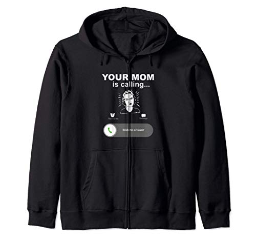 Phone Screen Your Mom Is Calling Funny Family Themed Humour Sudadera con Capucha
