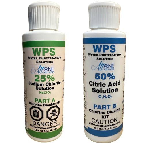 wps kit sodium solution 25 amp citric acid 50 2 part kit cds 125 ml 42 oz water purification solution drops
