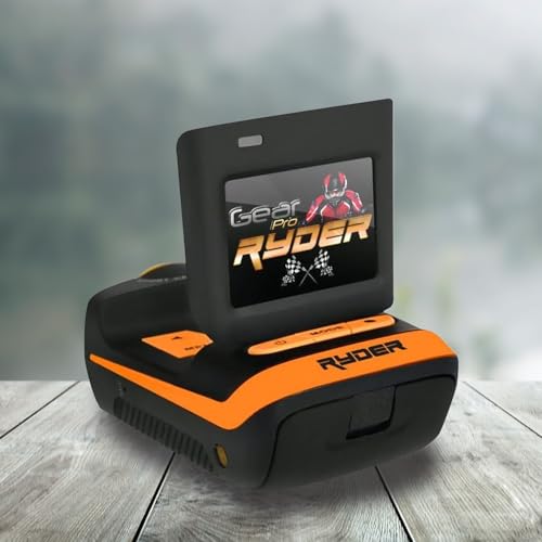 Image of Gear Pro Ryder 360 Action Camera, Hi-Resolution, 16MP Images, 1080p Video, Fold-Out 1.5 inch LCD, Waterproof, Anti-Shake, HDMI, Micro SD Slot, Mounting Accessories & Remote Control, 3.85 inchx1.77 inchx1.37 inch