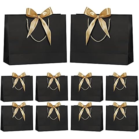 Geschenktüten mit Schleife, Etercycle 10 Stück Papiertüten Cover