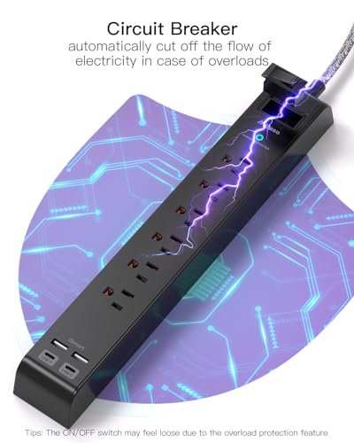 Image of mifaso Cruise Approved Power Strip - Outlet Extender Multi Plug Outlet, USB Wall Charger (MRF-022)