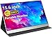 Produktbild cocopar USB-C Tragbarer Monitor  15,6 Zoll FHD HDR FreeSync Zero Frame USB-C Computer Display mit Dual Type-C Mini HDMI für Laptop PC Handy Mac Surface Xbox PS5 Switch, mit Abdeckung VESA montierbar