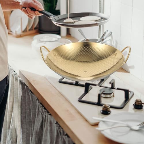Sartén Wok de acero inoxidable con doble mango miniatura 5