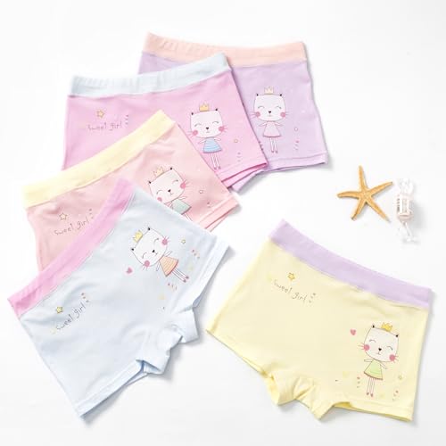 Girls Cotton Underwear Soft Boy Shorts Kids Boxer Briefs Panties(Pack of 5)2