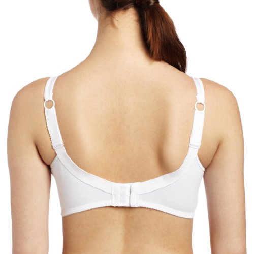 Carnival Women's Lightly Padded Cotton Lined Sports Bra, White, 36B #TOP1