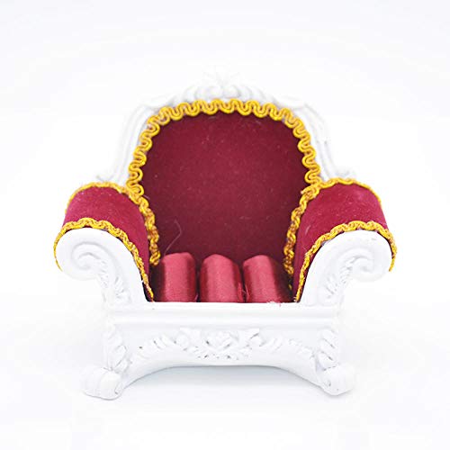 Petit Canapé Décoration Anneau Support Boîte À Bijoux Stockage Boucle d'oreille Étagère Présentoir À Bijoux-Petit Canapé Rouge Et Jaune Cover
