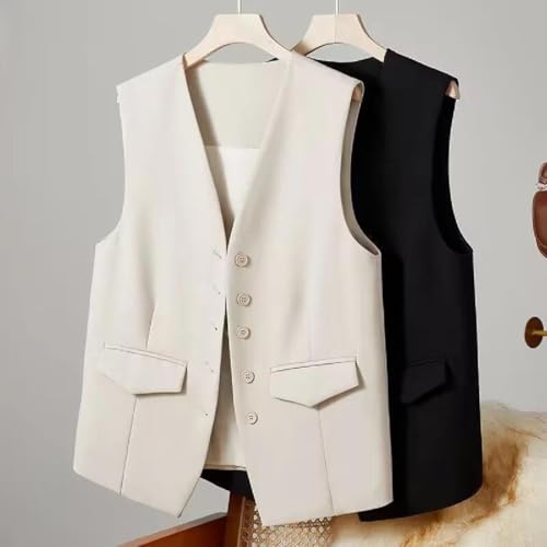 Chaleco cuello en V de mujer vintage para solucionar el look de oficina 2