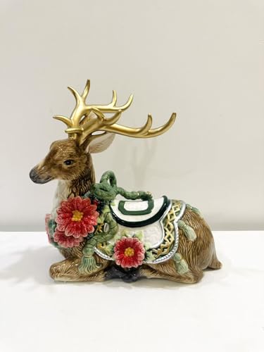 Estatua Decorativa de Reno Navideño en Cerámica miniatura 1