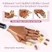 LIONVISON Practice Hand for Acrylic Nails: Magnetic Manicure Fake Nail Training Hand with Flexible Detachable Hand & 100 Strengthen Nail Tips for Nail Beginners (Brown)