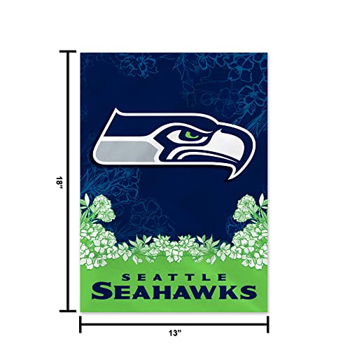 Image of Rico Industries NFL Standard /Primary 13 inch x 18 inch Double Sided Garden Flag - Great Gift for Men, Women, & Fans