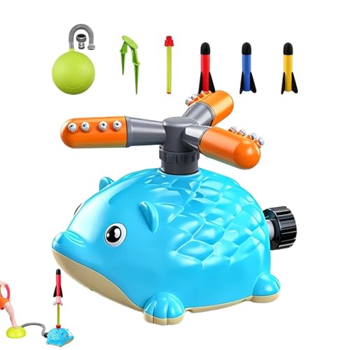 Aspersor de cohete para niños en fiestas de jardín con rociador de 360 grados