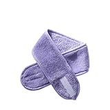 Turban Kopfband Weich Make-up Kopfbänder Kosmetik Badetuch Wellnessbad Dusche Gesichtsreinigung Elastisches Gesichtsband für Frauen (Silber)