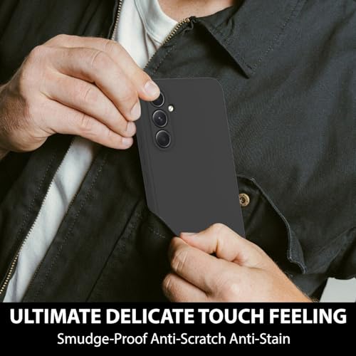Image of LIRAMARK Liquid Silicone Soft Back Cover Case for Samsung Galaxy S26 5G| Soft Micro-Fibre Lining Inside | Camera Protection Bump (Black)