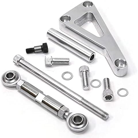 SBC Alternator Bracket, Long Water Pump Lwp Aluminum Alternator Bracket Kit Polished for Chevy SBC 350 Small Block Engine Cover
