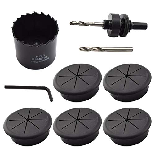 2 Inch Desk Grommet and Hole Saw Kit