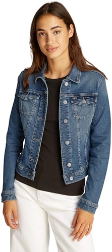Tommy Jeans Damen Vivianne Skn Jacket Ai1232 Dw0Dw20158 Trucker-Jacke, Denim (Denim Medium), M