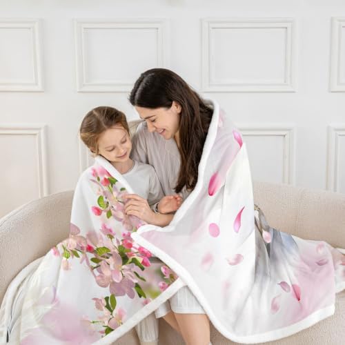 Image of Feelyou White Horse Sherpa Throw Blanket 50 inchx60 inch Boys Girls Gift