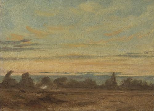Art imprimé paysage John Constable 60x90cm avec finitions abstraites