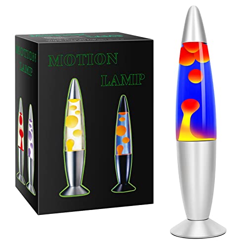 Image of 16inches Magma Lamp Purple and Orange for Kids and Adults- Big Motion Night Lights with Purple Blue Liquid Orange Wax, Gifts for Teens Boys Girls