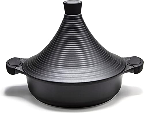 Tajine Agadir Inducción Árabe Diseño antiadherente brillante negro