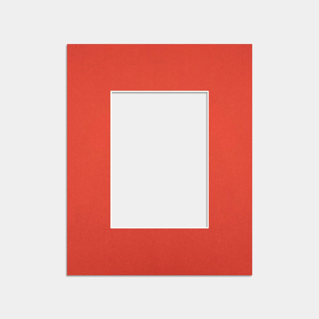Procut Global 20x16" Poppy Red Picture Mounts to Fit A4 Aperture - Precision Cut Cardboard Photo Mount - Ideal for Frames, Prints, Artwork & Certificates - Sizes & Colours Available โ image 1