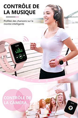 NAIXUES Smartwatch, 1.4 Inch Smartwatch voor dames met Hartslagmeter, Bloeddruk Slaapmonitor Stappenteller… - Afbeelding 5