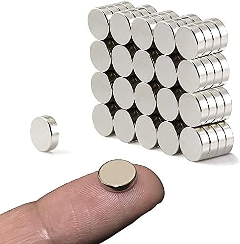 FINDMAG 100 Pcs 8 x 3 mm Fridge Magnets, Strong Magnet, Neodymium Magnets, Refrigerator Magnets, Mini Magnets, Magnets for Whiteboards, Magnets for Crafts, Small Magnets for Multi-Use